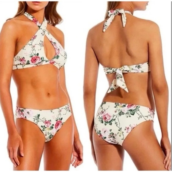 ANTONIO MELANI Floral Cross-Neck Bikini SET - Picture 2 of 9